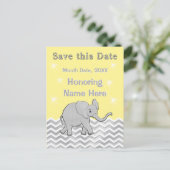 Gepersonaliseerd Baby shower Bewaar de datum Aankondigingskaart (Staand voorkant)