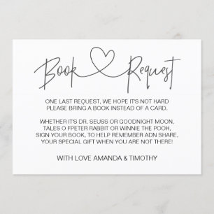 Gepersonaliseerd Baby shower Boek Aanvraag Kaarten