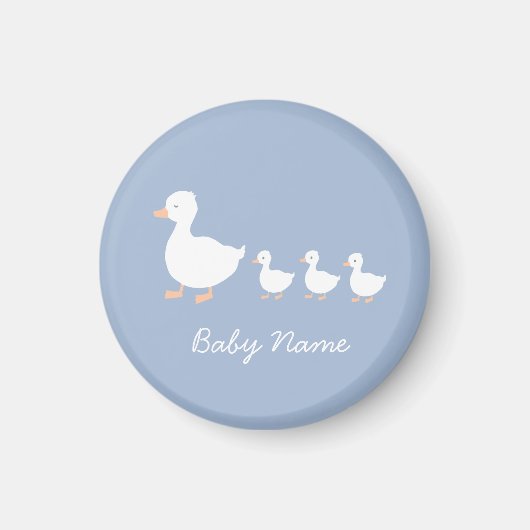 Gepersonaliseerd Baby shower Favor Cookies Blauw e Magneet (Voorkant)