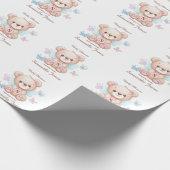 Gepersonaliseerd Baby shower inpakpapier (Hoek)