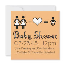 Gepersonaliseerd Baby shower Modern Icon Mam en Ma
