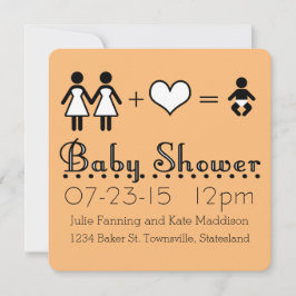 Gepersonaliseerd Baby shower Modern Icon Mam en Ma Kaart
