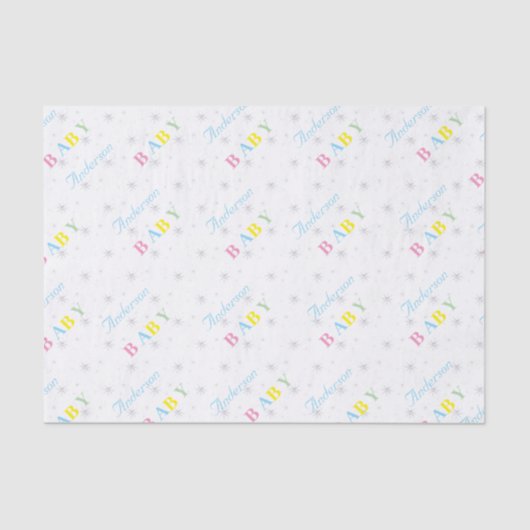gepersonaliseerd Baby shower tissuepapier (Voorkant)