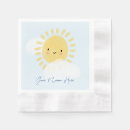 Gepersonaliseerd Baby shower van de eerste verjaar Servet