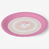 Gepersonaliseerd babymeisje Bord roze papier (Gekanteld)