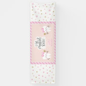 Gepersonaliseerd babymeisje Ik heb mijn eerste Tan Spandoek (Verticaal)