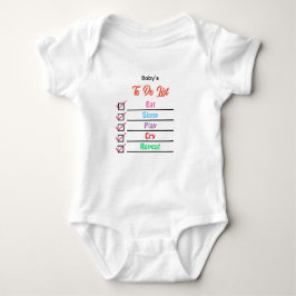 Gepersonaliseerd Baby's to do list Romper