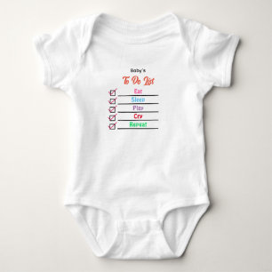 Gepersonaliseerd Baby's to do list Romper