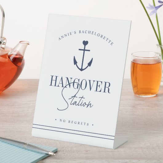 Gepersonaliseerd Bachelorette Party Hangover Stati Reclamebord Met Voetstuk (Insitu)