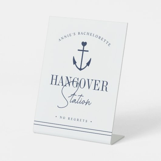 Gepersonaliseerd Bachelorette Party Hangover Stati Reclamebord Met Voetstuk (Voorkant)