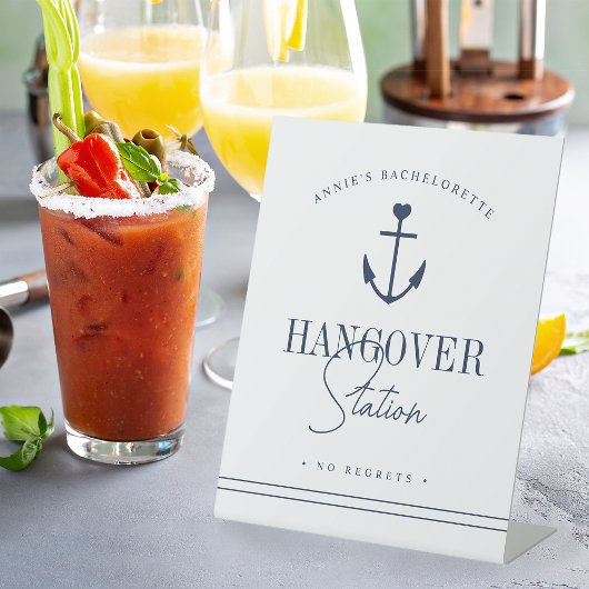 Gepersonaliseerd Bachelorette Party Hangover Stati Reclamebord Met Voetstuk