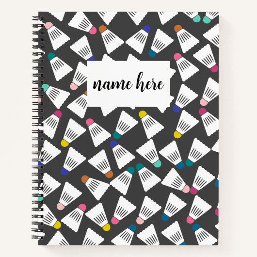 Gepersonaliseerd badminton Notitieboek (Voorkant)