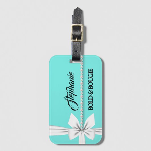 Gepersonaliseerd Bagagelabel Aqua Bold & Bougie Gi (Voorkant (verticaal))