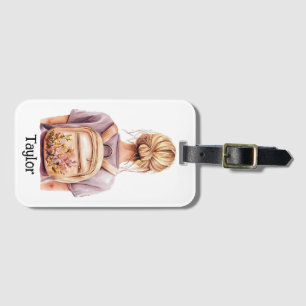 Gepersonaliseerd Bagagelabel - Blonde vrouw