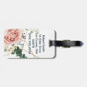 Gepersonaliseerd Bagagelabel Geometrische tuinbouw (Achterkant horizontaal)