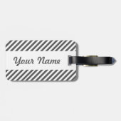 Gepersonaliseerd bagagelabel met zwarte en witte s (Achterkant horizontaal)