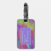 Gepersonaliseerd Bagagelabel van gesmolten regenbo (Achterkant verticaal)