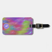 Gepersonaliseerd Bagagelabel van gesmolten regenbo (Voorkant horizontaal)
