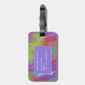 Gepersonaliseerd Bagagelabel van gesmolten regenbo (Achterkant verticaal)