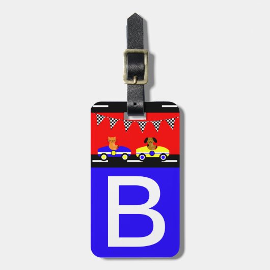 Gepersonaliseerd Bagagelabel van het kind Dieren e (Voorkant verticaal)