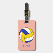 Gepersonaliseerd Bagagelabel voor volleybal sport (Voorkant verticaal)