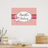 Gepersonaliseerd Bakkerij teken Art Print (Keuken)