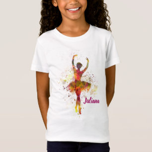 Gepersonaliseerd Ballerina Dance Girls  T-shirt