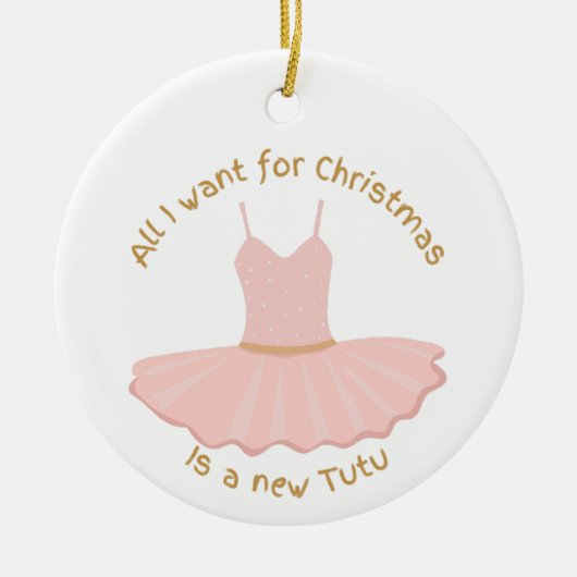 Gepersonaliseerd Ballet Dancer cadeau, Gepersonali Keramisch Ornament (Voorkant)