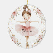 Gepersonaliseerd balletmeisje keramisch ornament (Links)