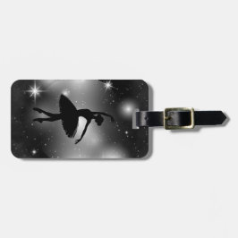 Gepersonaliseerd balletsilhouet bagagelabel