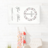 Gepersonaliseerd baptisme God Bless Christelijk Cr Spandoek (Insitu)