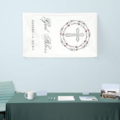 Gepersonaliseerd baptisme God Bless Christelijk Cr Spandoek (Beurs)