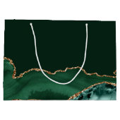 Gepersonaliseerd Bar Mitzvah Mazel Tov Green Gold Groot Cadeauzakje (Achterkant)