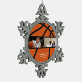 Gepersonaliseerd basketbal Ornament – Foto Snowfla (Links)