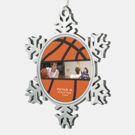 Gepersonaliseerd basketbal Ornament – Foto Snowfla