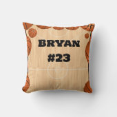 Gepersonaliseerd basketbalkussen kussen (Voorkant)