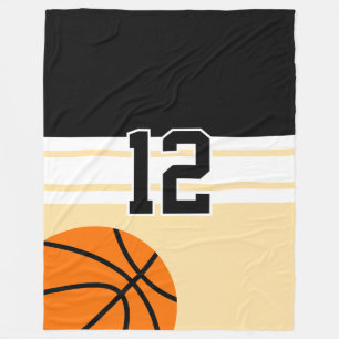 Gepersonaliseerd basketbalspelernummer fleece deken