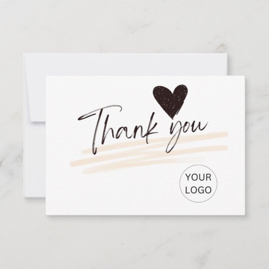Gepersonaliseerd bedankbriefje voor klant bedankkaart (Voorkant)