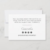 Gepersonaliseerd bedankbriefje voor klant bedankkaart (Achterkant)