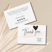 Gepersonaliseerd bedankbriefje voor klant bedankkaart