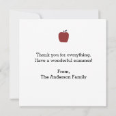 Gepersonaliseerd bedankt leraar kaart (Achterkant)