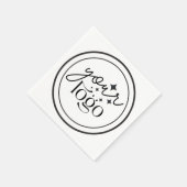 Gepersonaliseerd bedrijf Logo Cocktail servetten (Hoek)