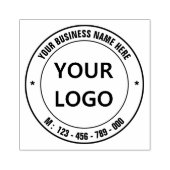 Gepersonaliseerd bedrijf Logo Tekst Ronde Rubber S Rubberstempel (Afrduk)