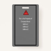 Gepersonaliseerd Bedrijf Medewerker ID Badge voor (Achterkant)