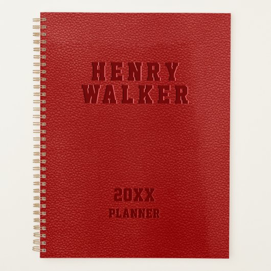 Gepersonaliseerd bedrijf met inscriptie rood Vegan Planner (Voorkant)