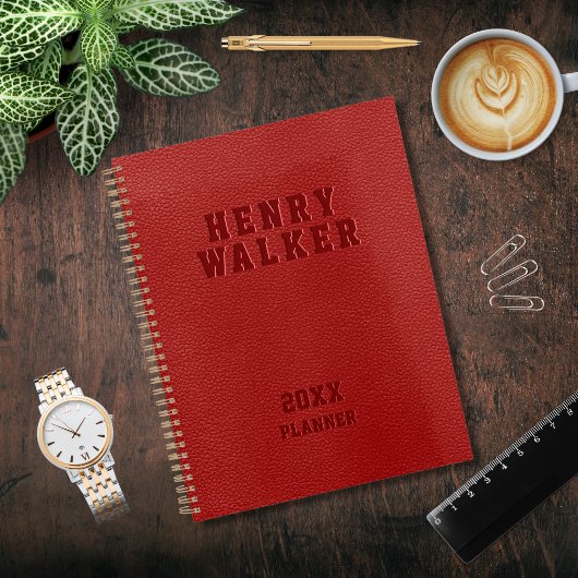 Gepersonaliseerd bedrijf met inscriptie rood Vegan Planner