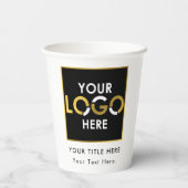 Gepersonaliseerd bedrijf Uw Logo Hier Promotioneel Papieren Bekers (Achterkant)