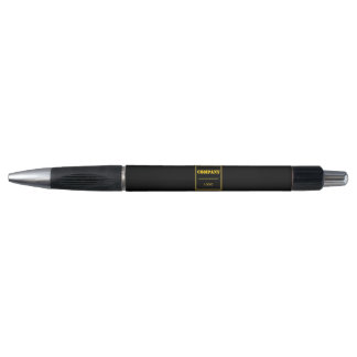Gepersonaliseerd bedrijf zwart modern aangepast za pen