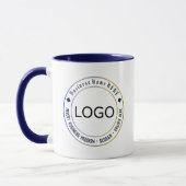 Gepersonaliseerd Bedrijfs Logo, Naam, Missie Mok (Links)