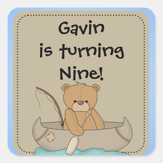 Gepersonaliseerd Beer in Kano Stickers (Voorkant)